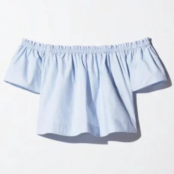 Wilfred Garance Blouse Light Blue off the Shoulder top size XS - Picture 1 of 6
